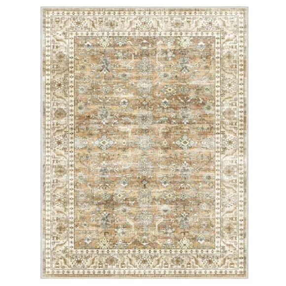 5'x7' Machine Washable Non Slip Stain Resistant, Beige Brown - Picture 7 of 8